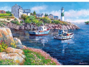 風景 Painting - 地中海 13 ビーチ